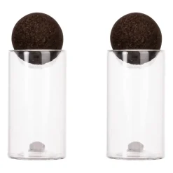 Sagaform Set de salero y pimentero con bola de corcho Nature, transparente- oscuro Marrón Online