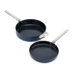 Joseph Joseph Set de sartenes antiadherentes Space 2 piezas, Azul Hot