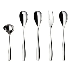 Hardanger Bestikk Set de servir Julie 5 cubiertos, acero inoxidable Plateado Clearance