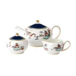 Wedgwood Set de servir té Wonderlust, 3 piezas AzulRojoBlanco Online