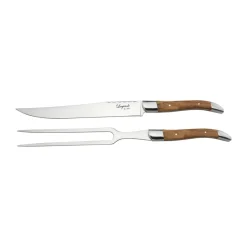 Hâws Set de trinchar Laguiole By , 2 piezas, Oliva MarrónPlateado Discount