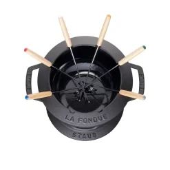 STAUB Set fondue 2,35 l, Negro Best