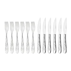 Hardanger Bestikk Set para parrilla Sanna, 12 piezas Plateado New