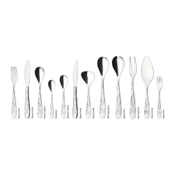 Hardanger Bestikk Set para postre Sanna, 7 piezas Plateado New