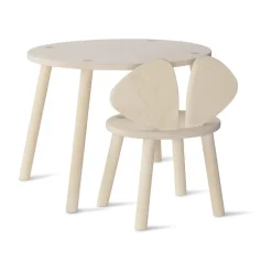 Nofred Set silla + mesa infantil Mouse, Abedul Beige