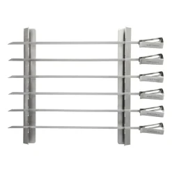 Markus Aujalay Barbacoas|Detalles De Jardín Y Accesorios De Exterior<Setd e brochetas Markus 8 piezas 16x37 cm, Silver Plateado