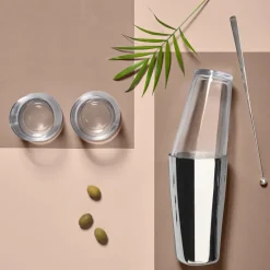 Zone Denmark Shaker Rocks Boston, Polished steel Plateado Hot