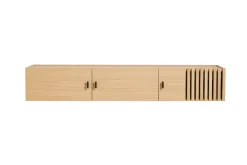 Woud Mesas Para Tv Y Media|Mesas Para Tv Y Media<Sideboard de pared Array, 150 cm, Roble pigmentado blanco BeigeNegro