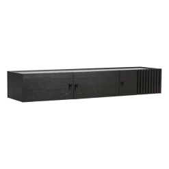 Woud Mesas Para Tv Y Media|Mesas Para Tv Y Media<Sideboard de pared Array, 150 cm, Roble pintado Negro