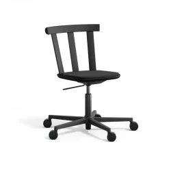 Stolab Sillas De Oficina<Silla Alt base giratoria con asiento tapizado abedul, Hallingdal 65-180 -mate 99 Negro