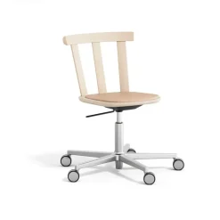Stolab Sillas De Oficina<Silla Alt base giratoria con asiento tapizado abedul, Elmoveget 22011-Barniz mate claro Rosa