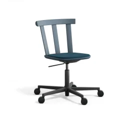 Stolab Silla Alt base giratoria con asiento tapizado abedul, Vidar 4, 733 blue-åska 66 Azul