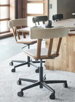 Stolab Silla Alt base giratoria con asiento tapizado roble, Hallingdal 65-220-natural aceite Beige Online