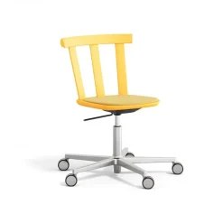Stolab Sillas De Oficina<Silla Alt base giratoria con asiento tapizado abedul, Hallingdal 65-407 yellow-claro 80 Amarillo