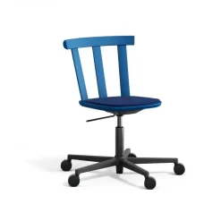 Stolab Silla Alt base giratoria con asiento tapizado abedul, Hallingdal 65-754 blue- Báltico 28 Azul Best