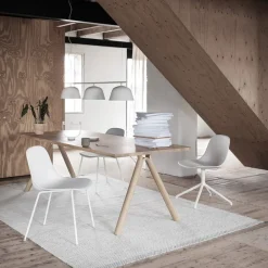 Muuto Silla auxiliar Fiber, Natural white-White (plástico) Blanco