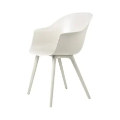 GUBI Silla Bat Dining Outdoor, Alabaster white Blanco