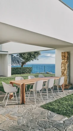 GUBI Silla Bat Dining Outdoor, Alabaster white Blanco