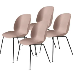 GUBI Silla Beetle con las patas negras 4 unidades, Sweet Pink Rosa Online