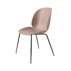 GUBI Silla Beetle, Sweet pink, base de acero negro Rosa Best