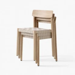 &Tradition Silla Betty TK1, Roble, asiento de lino natural trenzado Beige Online