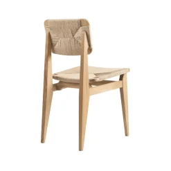 GUBI Sillas<Silla C-Chair, Oak oiled, asiento y respaldo trenzado natural Beige