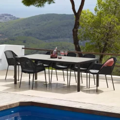 Cane-line Sillas De Terraza|Sillas De Jardín Y Sillas De Exterior<Silla con reposabrazos apilable Breeze weave, Black Negro