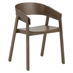 Muuto Silla con reposabrazos Cover, Stained dark brown Marrón New