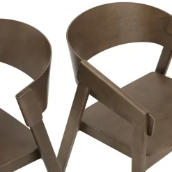 Muuto Silla con reposabrazos Cover, Stained dark brown Marrón New