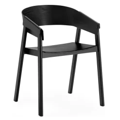 Muuto Silla con reposabrazos Cover, Negro