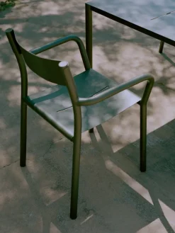 New Works Sillas De Jardín Y Sillas De Exterior<Silla con reposabrazos May Armchair Outdoor, Dark Green Verde