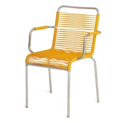 Fiam Silla con reposabrazos Mya aluminio, Yellow Amarillo Best