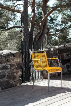 Fiam Silla con reposabrazos Mya aluminio, Yellow Amarillo Best