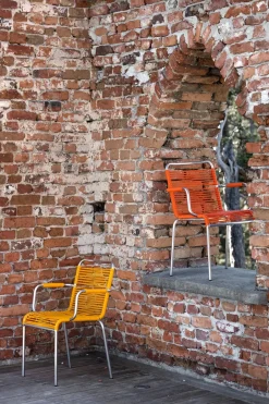Fiam Silla con reposabrazos Mya aluminio, Yellow Amarillo Best