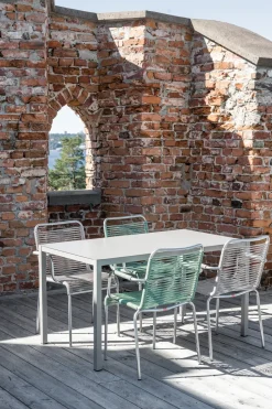 Fiam Silla con reposabrazos Mya aluminio, Grey Gris New