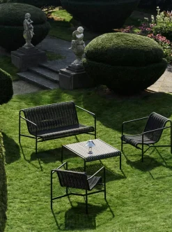 HAY Silla con reposabrazos Palissade Cord Dining, Anthracite Negro Outlet
