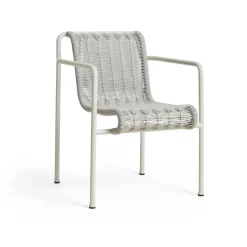 HAY Silla con reposabrazos Palissade Cord Dining, Sky grey Gris Clearance