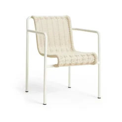 HAY Silla con reposabrazos Palissade Cord Dining, Cream white Blanco Clearance