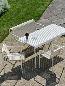HAY Silla con reposabrazos Palissade Cord Dining, Cream white Blanco Clearance