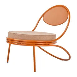 GUBI Silla Copacabana Outdoor Lounge Chair con asiento tapizado, Lorkey limonta 44-international orange Naranja Outlet
