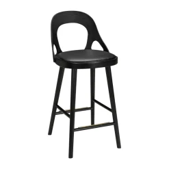 Hans K Silla de bar Colibri 63 cm, Roble barniz -cojín Negro