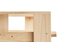 HAY Silla de comedor Crate con reposabrazos en pino lacado, Pino lacado al agua Beige