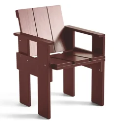 HAY Sillas De Terraza|Sillas De Jardín Y Sillas De Exterior<Silla de comedor Crate con reposabrazos en pino lacado, hierro Rojo