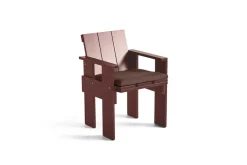 HAY Sillas De Terraza|Sillas De Jardín Y Sillas De Exterior<Silla de comedor Crate con reposabrazos en pino lacado, hierro Rojo