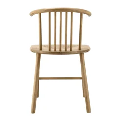 NJRD Sillas<Silla de comedor VIOR asiento trenzado, Roble lacado-natural Beige