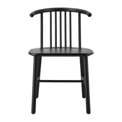 NJRD Sillas<Silla de comedor VIOR, Roble lacado en negro Beige