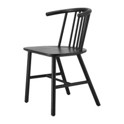 NJRD Sillas<Silla de comedor VIOR, Roble lacado en negro Beige