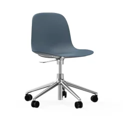 Normann Copenhagen Sillas De Oficina<Silla de oficina Form chair swivel 5W, , ruedas de aluminio Azul