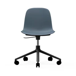 Normann Copenhagen Sillas De Oficina<Silla de oficina Form chair swivel 5W, , aluminio negro, ruedas Azul