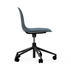 Normann Copenhagen Sillas De Oficina<Silla de oficina Form chair swivel 5W, , aluminio negro, ruedas Azul